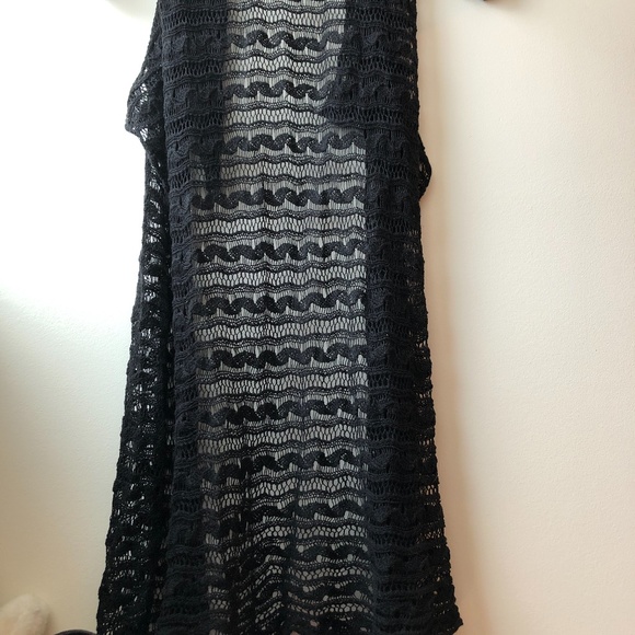 Cynthia Rowley Black Knit Duster - Picture 3 of 7